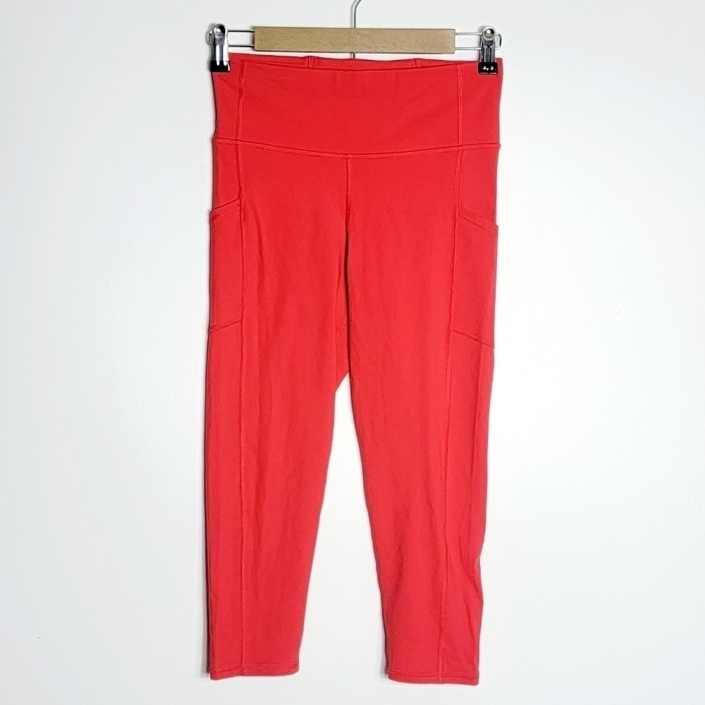 Savvy Avenue Fierce Capri Orange Workout Women's Leggings